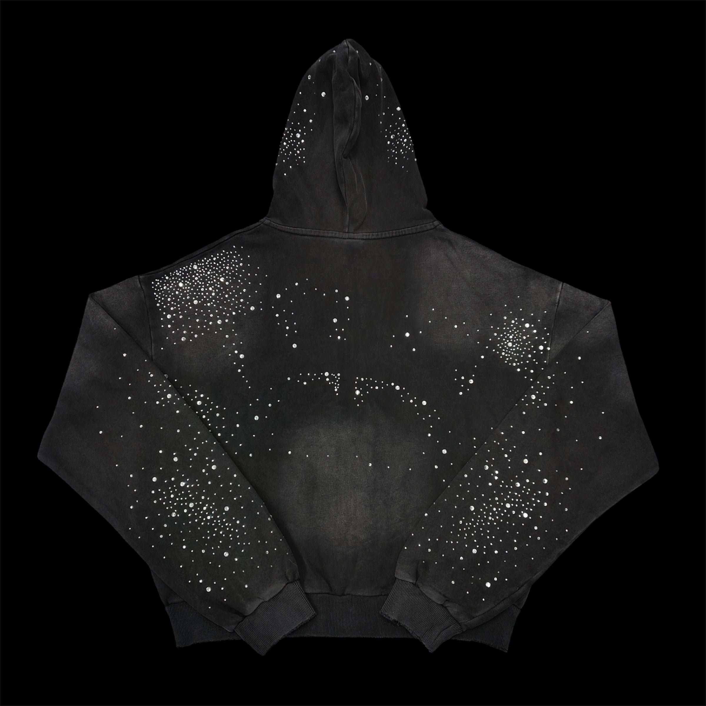 Valley black gemstone zipup