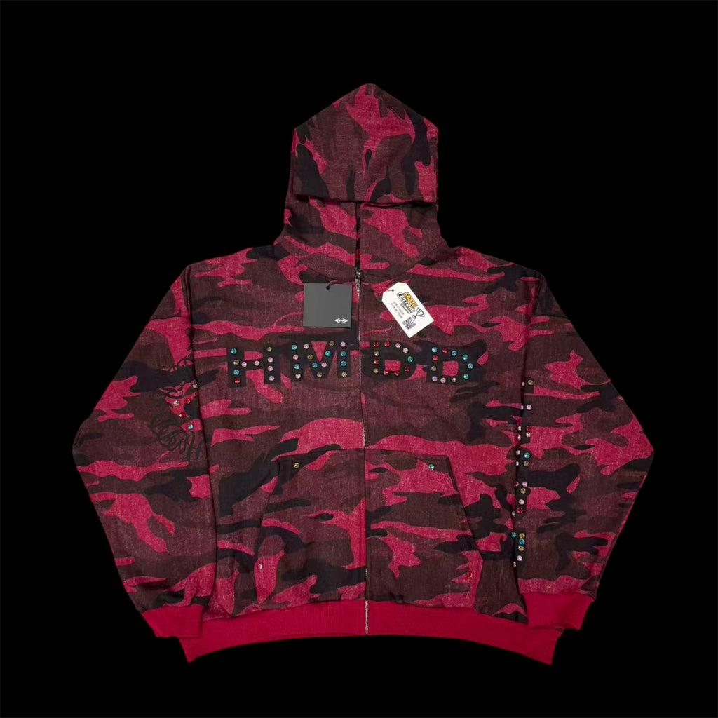 1-1 Happy Memories Red Camo Zipup