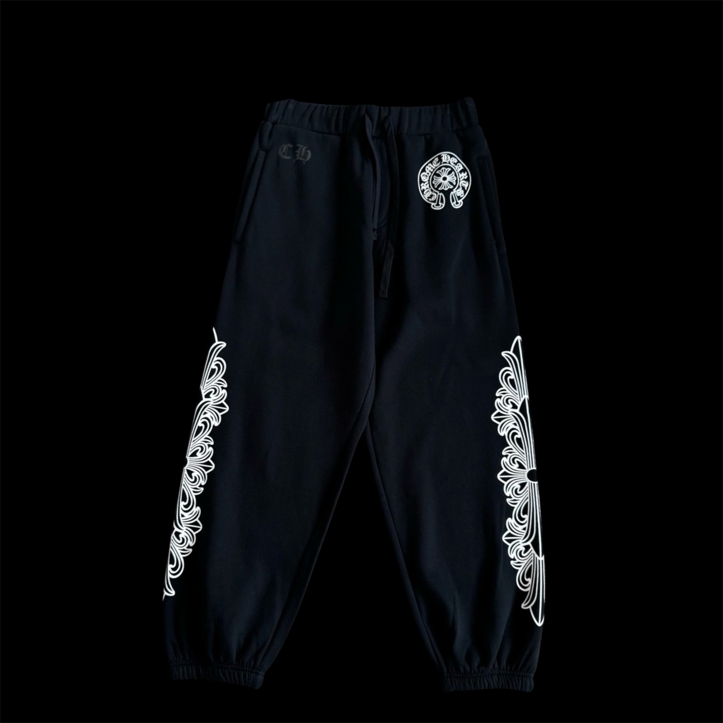 1-1 black chrome sweatpants